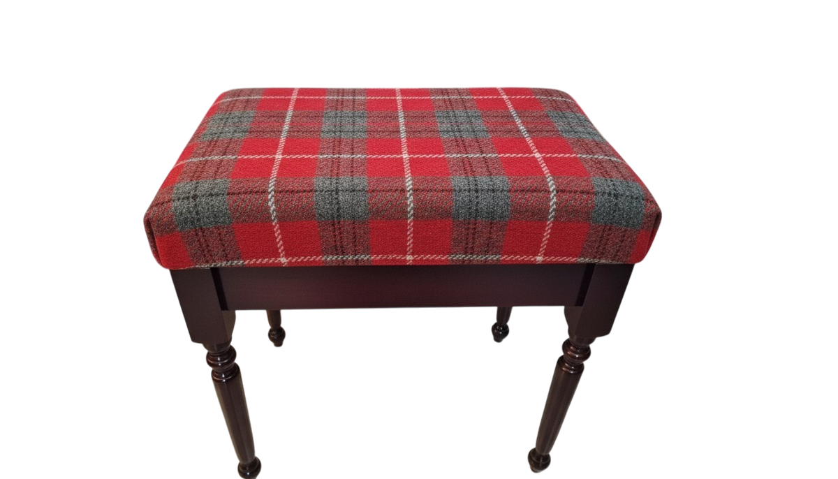 High Coffee Table Footstool in Scotland Tartan Fabric