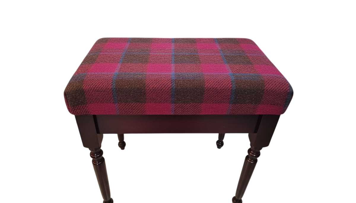 Scotland Tartan Fabric Footstool - High Coffee Table Upholstery