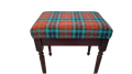 High Coffee Table Footstool in Harris Tweed Tartan Fabric - Scotland Design