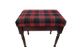Elegant Harris Tweed Footstool | 100% Pure Wool High Coffee Table Upholstery