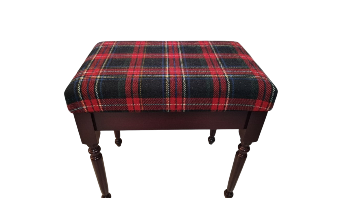 Elegant Harris Tweed Footstool | 100% Pure Wool High Coffee Table Upholstery